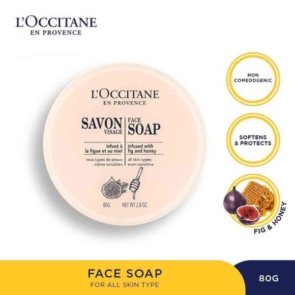 L'Occitane Fig & Honey Face Soap Face Wash & Cleanser 80G NEW - Picture 3 of 6
